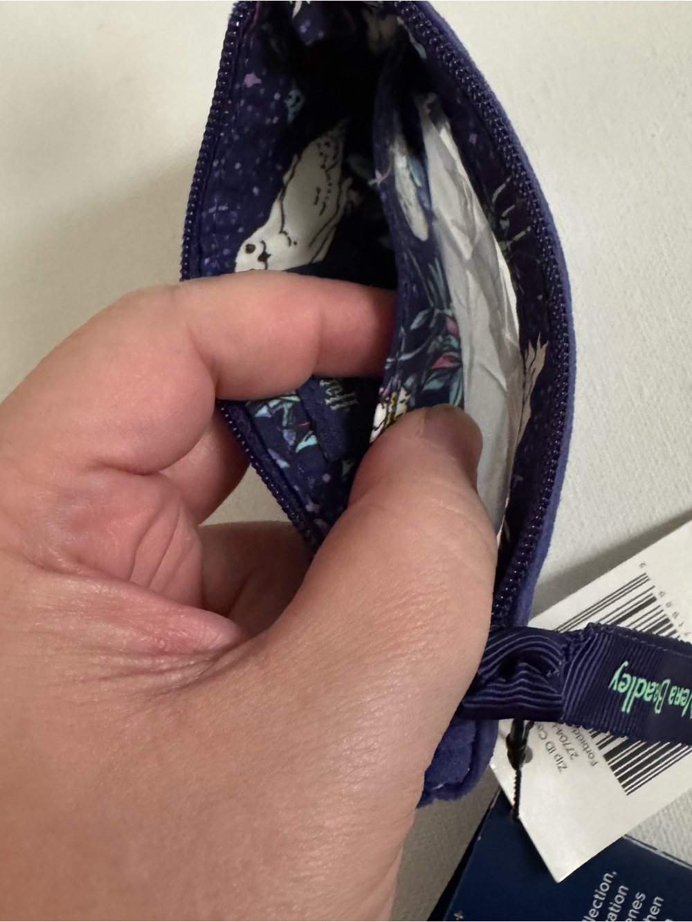 Vera Bradley Harry Potter Hedwig Owl Forbidden Forest Zip ID Case Purple Holder - Picture 9 of 12